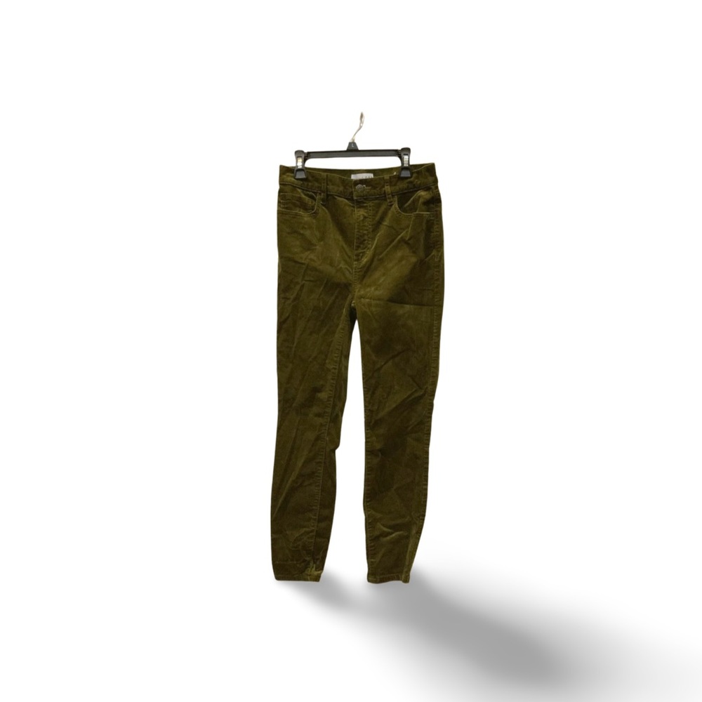 LOFT Olive Green Corduroy Skinny Pants | Soft Stretch Mid-Rise